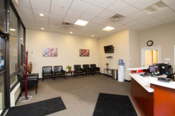 patients waiting area at admire dental