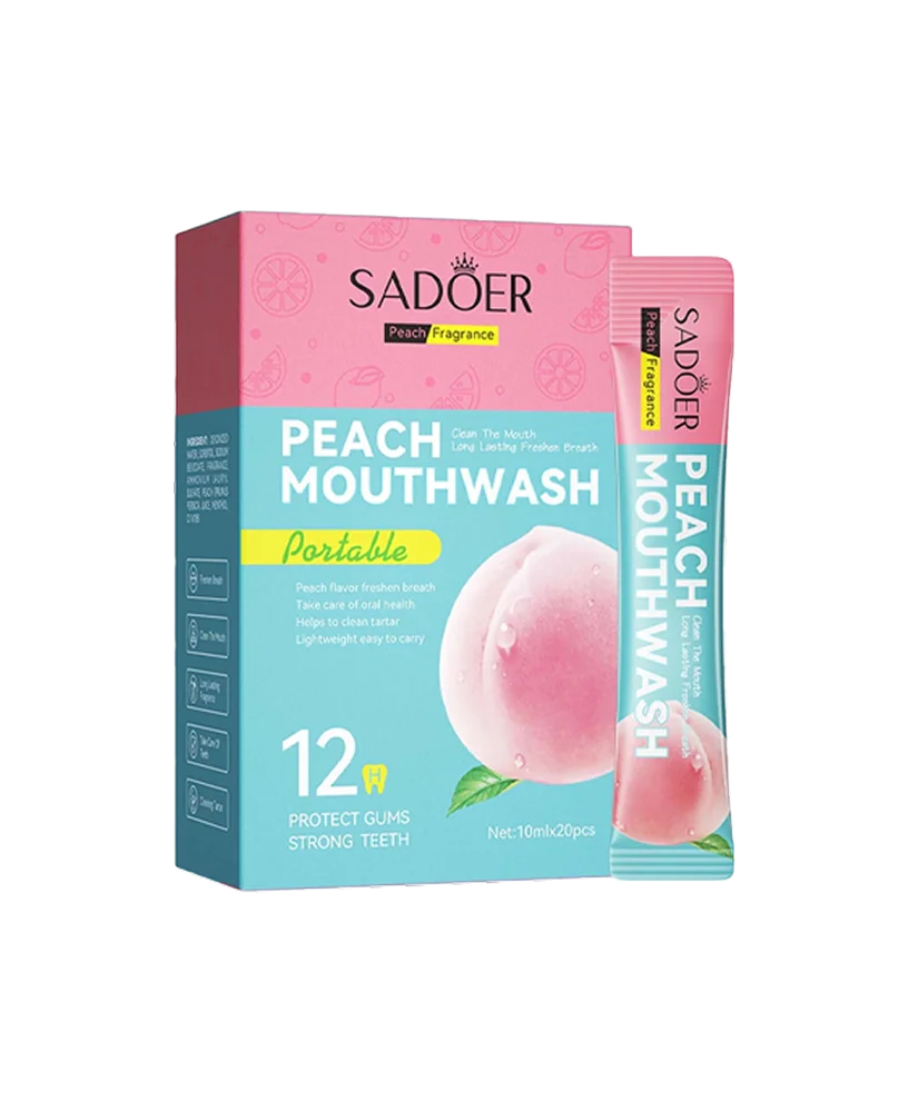 Peach mouthwash flavor sador for houa mouth